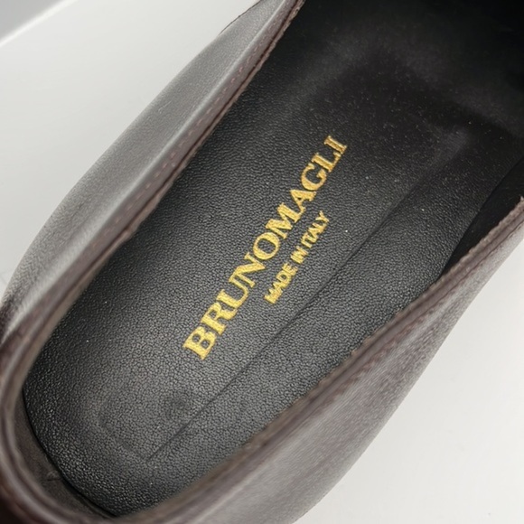 Bruno Magli Raging‎ Slip on Leather Loafers Dark Brown Made in Italy Size 10 main image 16